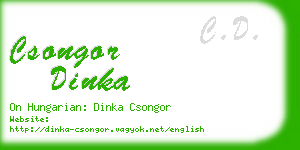 csongor dinka business card